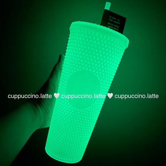 👻NWT✨Starbucks ‘Lemongrass Glow in The Dark Bling’ Studded Cold Cup Tumbler - Picture 9 of 11